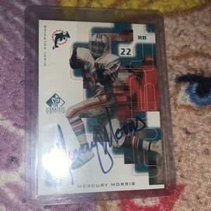Mercury Morris Signed Trading Card